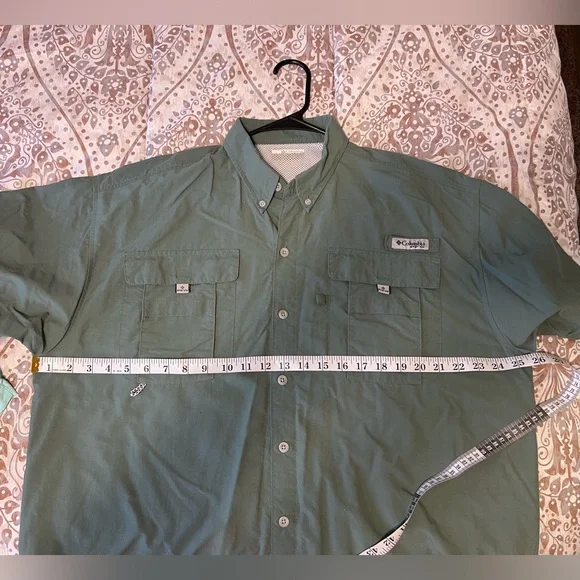 Men’s Columbia PFG Omni shade Casual Button Down Shirt Short Sleeve - Picture 6 of 7